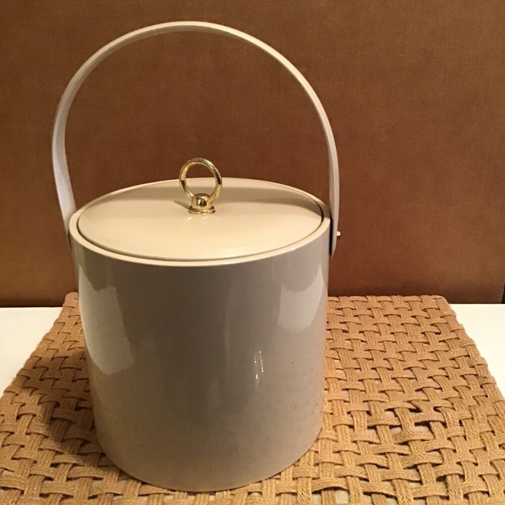 Vintage Goerges Briard Cream Vinyl Ice Bucket